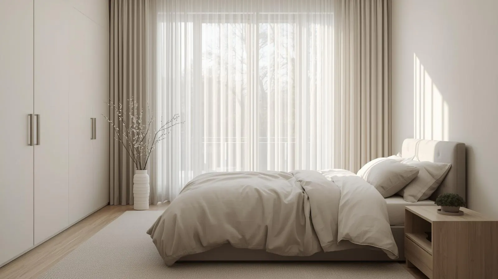 햇빛이 드는 모던한 주방 공간